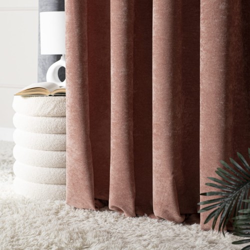 Zasłona welwetowa pudrowa różowa 140×260 cm – elegancka, półzaciemniająca, na przelotkach