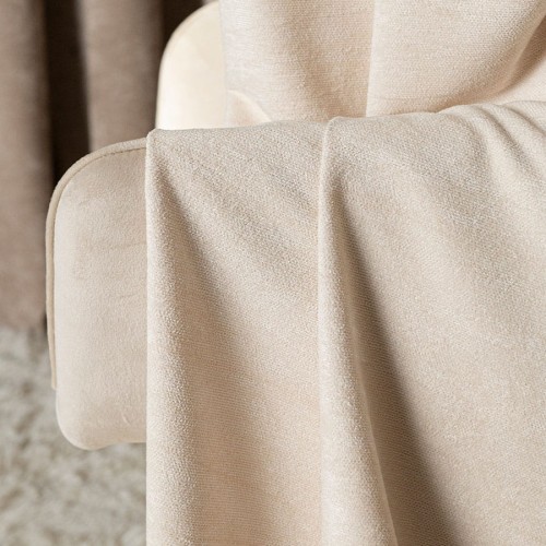 Zasłona welwetowa kremowa 140×260 cm – elegancka, półzaciemniająca, na przelotkach
