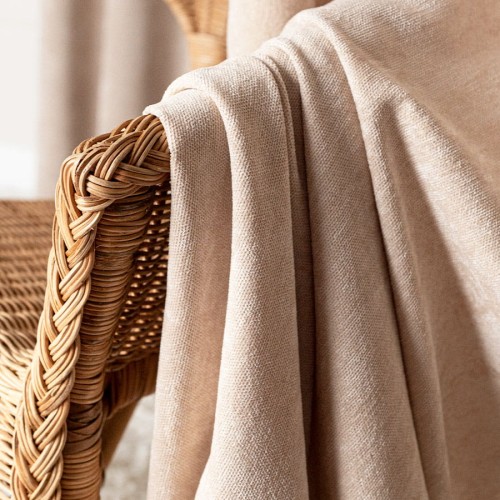 Zasłona welwetowa beżowa 140×260 cm – elegancka, półzaciemniająca, na przelotkach