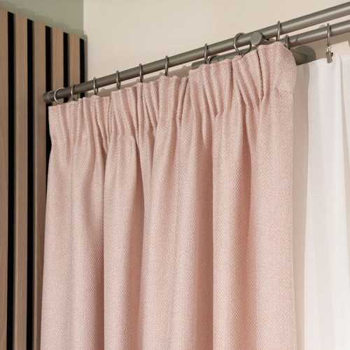 Zasłona gotowa 140x250 cm pudrowa różowa na taśmie, strukturalna, elegancka