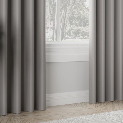 Zasłona gotowa typu blackout na przelotkach – szary, 140 × 250 cm