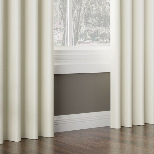 Zasłona gotowa typu blackout na przelotkach – ecru, 140 × 250 cm