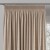 Zasłona welwetowa blackout 140x260 cm chłodna jasna beżowa na taśmie, elegancka przyciemniająca