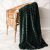 Miękki koc dekoracyjny, ciemny zielony 200x220 cm