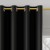 Zasłona gotowa typu blackout na przelotkach – czarny, 140 × 250 cm