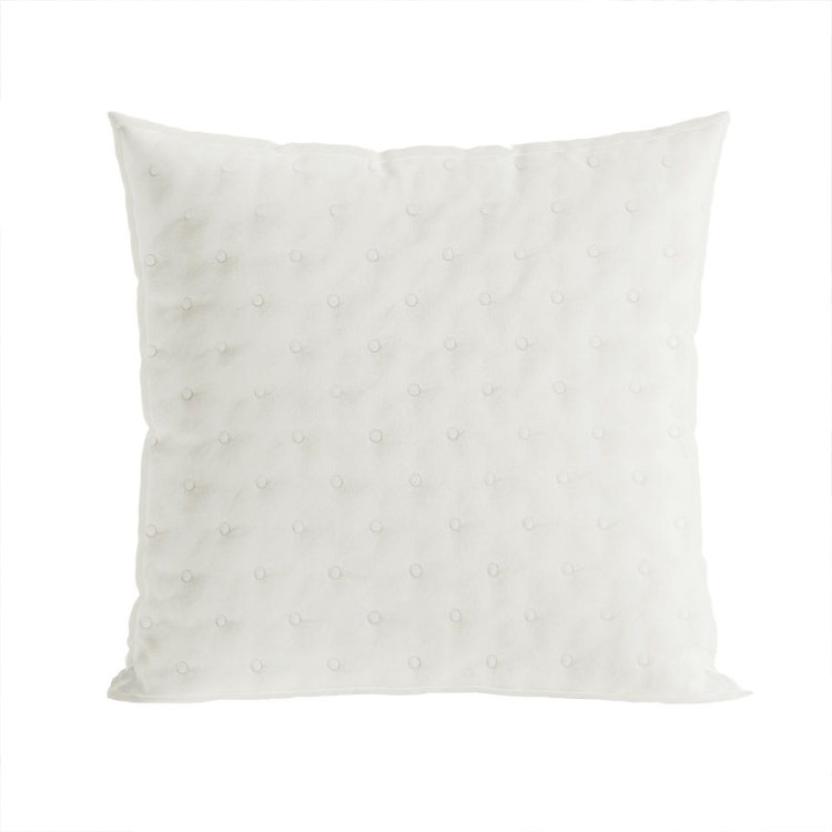 Poszewka dekoracyjna pikowana 40x40 cm ecru kremowa w kropki, kółka Nules