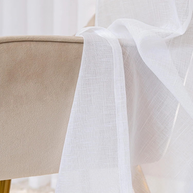 Firana biała na przelotkach 140×240 cm – gładka, elegancka firana gotowa z listwą