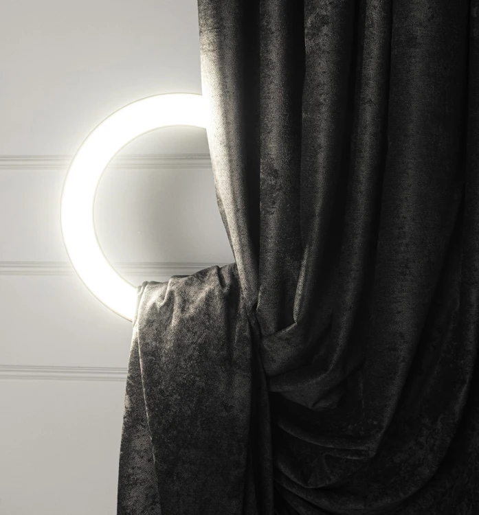 Zasłona welwetowa czarna 140×260 cm – elegancka, półzaciemniająca, na przelotkach