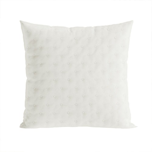 Poszewka dekoracyjna pikowana 40x40 cm ecru kremowa w kropki, kółka Nules