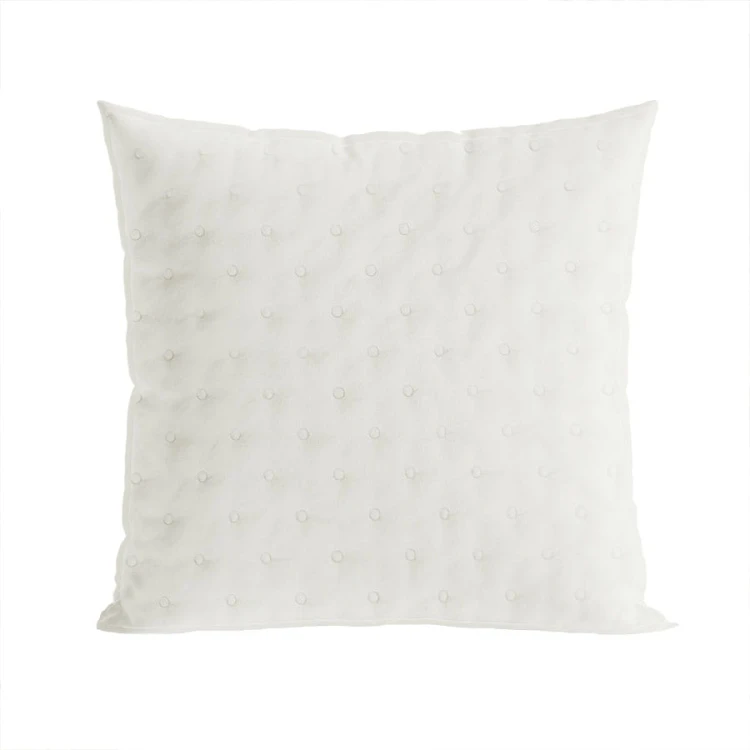 Poszewka dekoracyjna pikowana 40x40 cm ecru kremowa w kropki, kółka Nules
